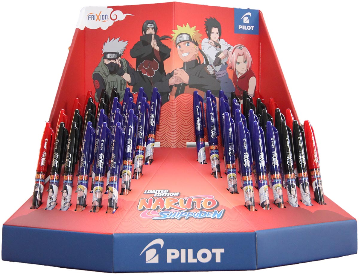 Pilot gelroller Frixion Ball Limited Edition Naruto display van 48 stuks assorti