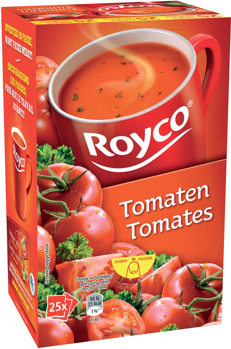 Royco Minute Soup Classic Tomaat Pak Van 25 Zakjes huismerk kopen in de aanbieding