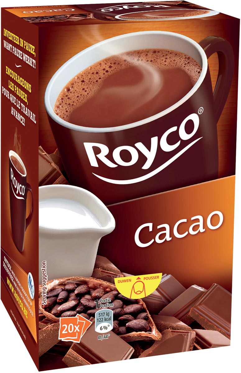 Royco cacao, pak van 20 zakjes afbeelding
