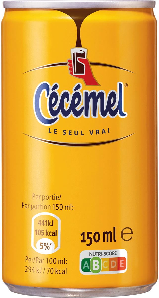 Cecemel chocolademelk Mini, blik van 15 cl, pak 24 stuks