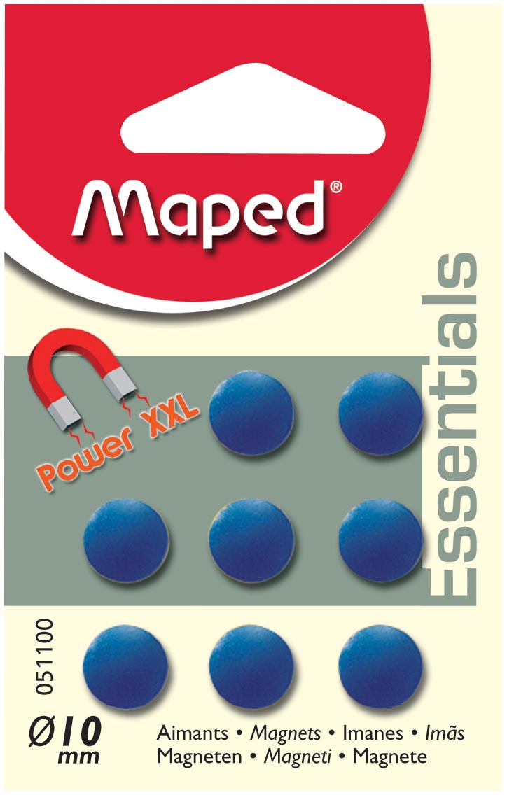 Maped Magneten Op Blister Diameter 10 Mm 8 Stuks 1 Kleur Per Groen Blauw Of Fuchsia huismerk kopen in de aanbieding