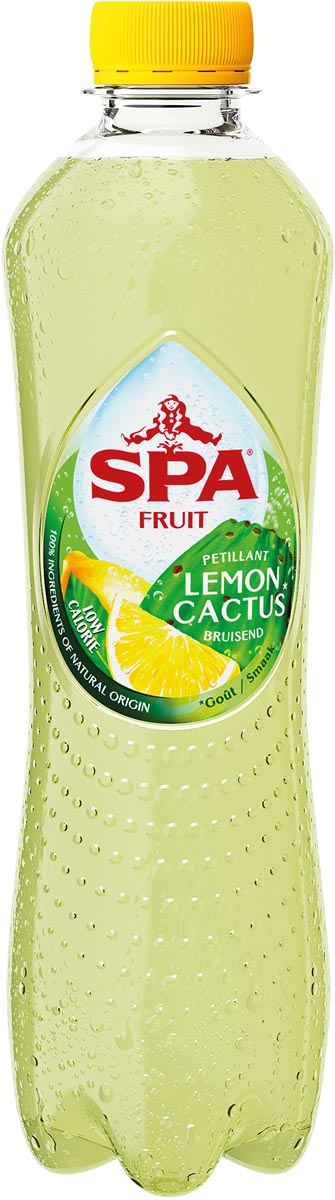 Spa Fruit Sparkling lemon-cactus, fles van 40 cl, pak van 24 stuks Spa Fruit Sparkling lemon-cactus, fles van 40 cl, pak van 24 stuks