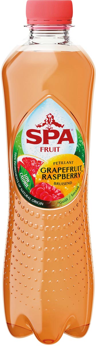 Spa Fruit Sparkling grapefruit-raspberry, fles van 40 cl, pak van 24 stuks Spa Fruit Sparkling grapefruit-raspberry, fles van 40 cl, pak van 24 stuks