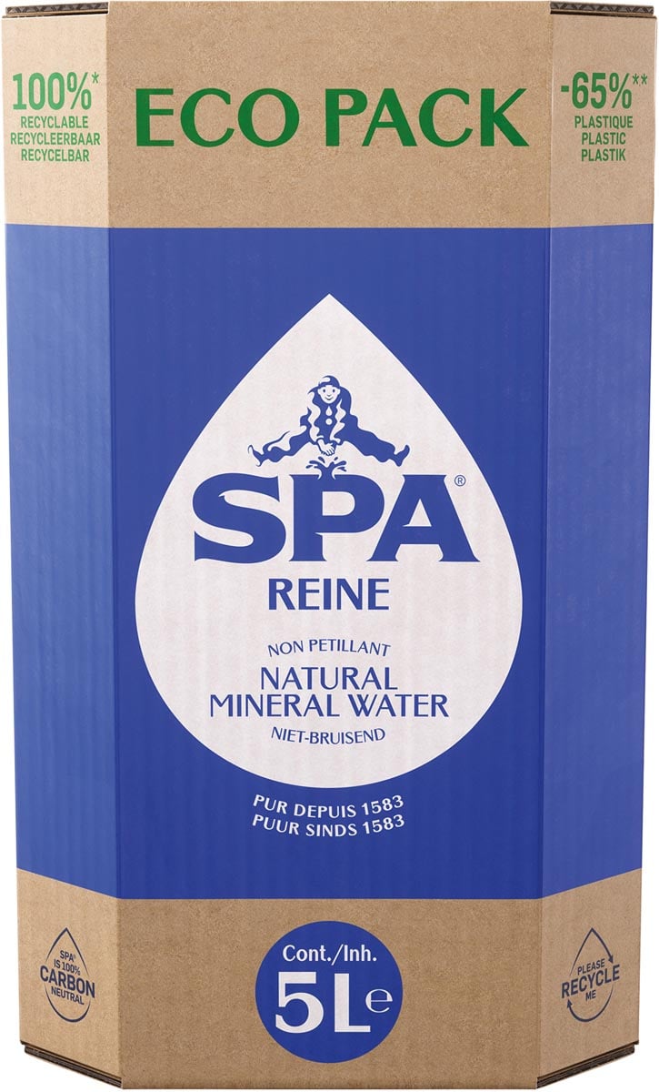 Spa Reine, niet-bruisend, eco pack van 5 l afbeelding