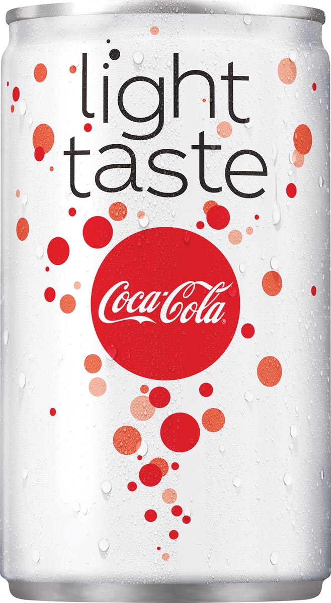 Coca-Cola Light frisdrank, mini blik van 15 cl, pak van 24 stuks