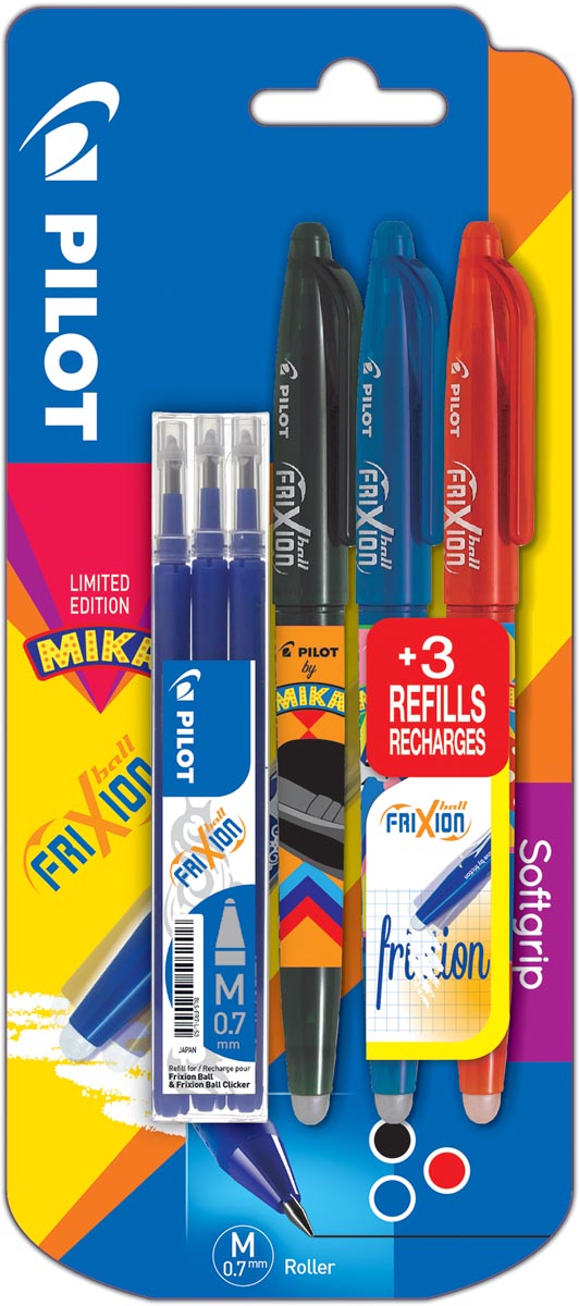 Pilot Roller Frixion Ball Mika Blister Van 3 Stuks In Geassorteerde Kleuren Refill Blauw huismerk kopen in de aanbieding Pilot Roller Frixion Ball Mika Blister Van 3 Stuks In Geassorteerde Kleuren Refill Blauw huismerk kopen in de aanbieding