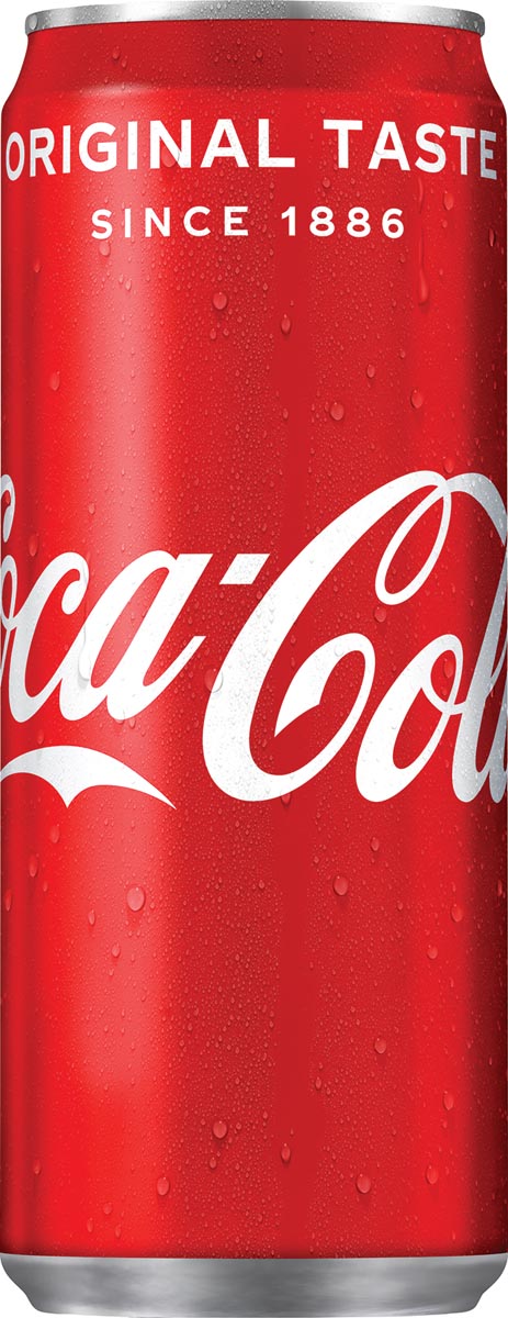 Coca-Cola frisdrank, sleek blik van 33 cl, pak van 24 stuks