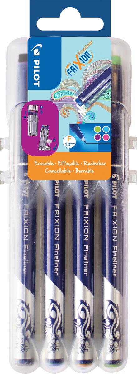 Pilot fineliner Frixion Fun , geassorteerde kleuren, set van 4 stuks afbeelding