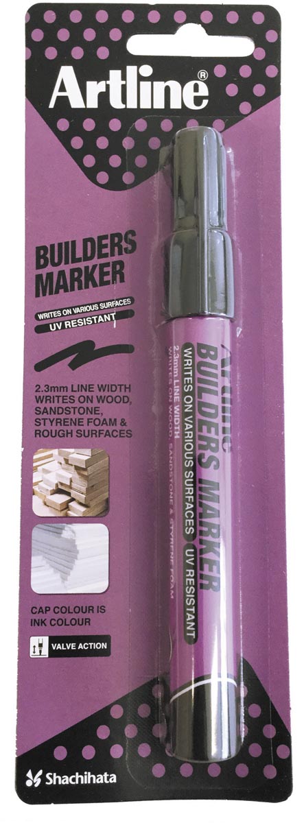 Artline marker Builders, zwart