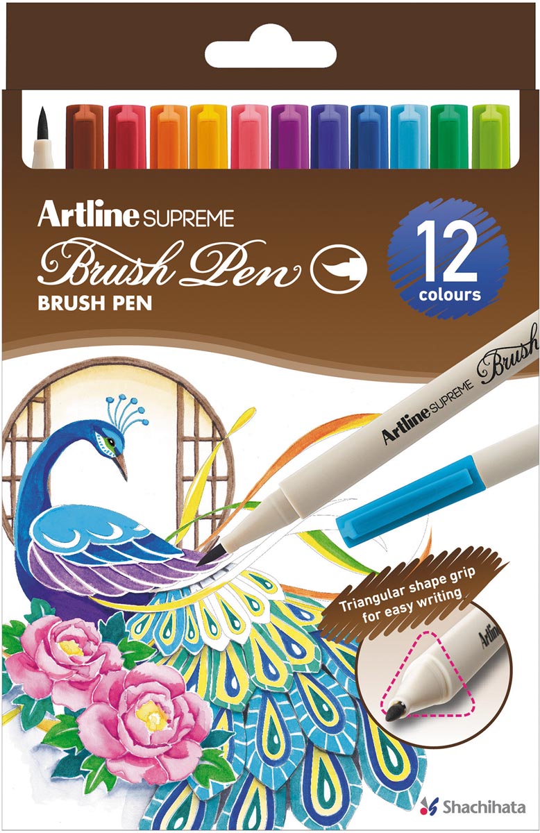 Artline Supreme brushpen, assorti, set van 12 stuks Top Merken Winkel