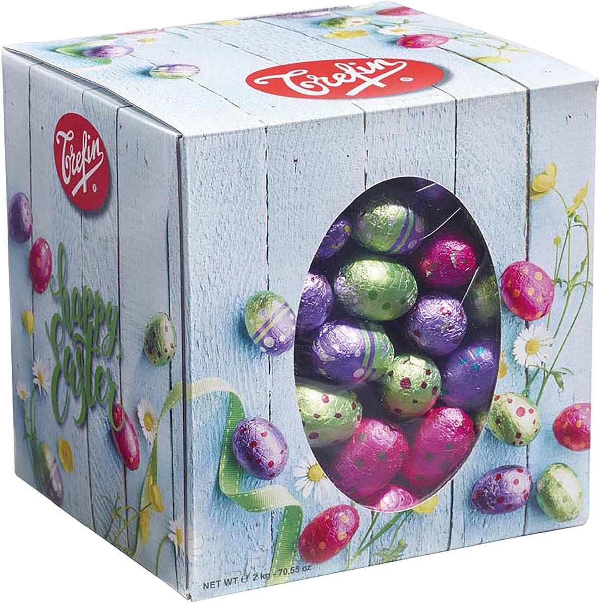 Trefin paaseitjes, assorti, doos van 2 kg Trefin paaseitjes, assorti, doos van 2 kg