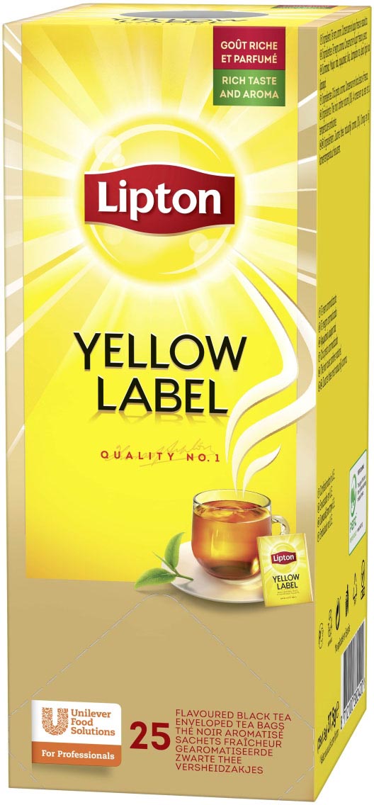 Lipton thee Feel Good Selection, Yellow label, doos van 25 zakjes