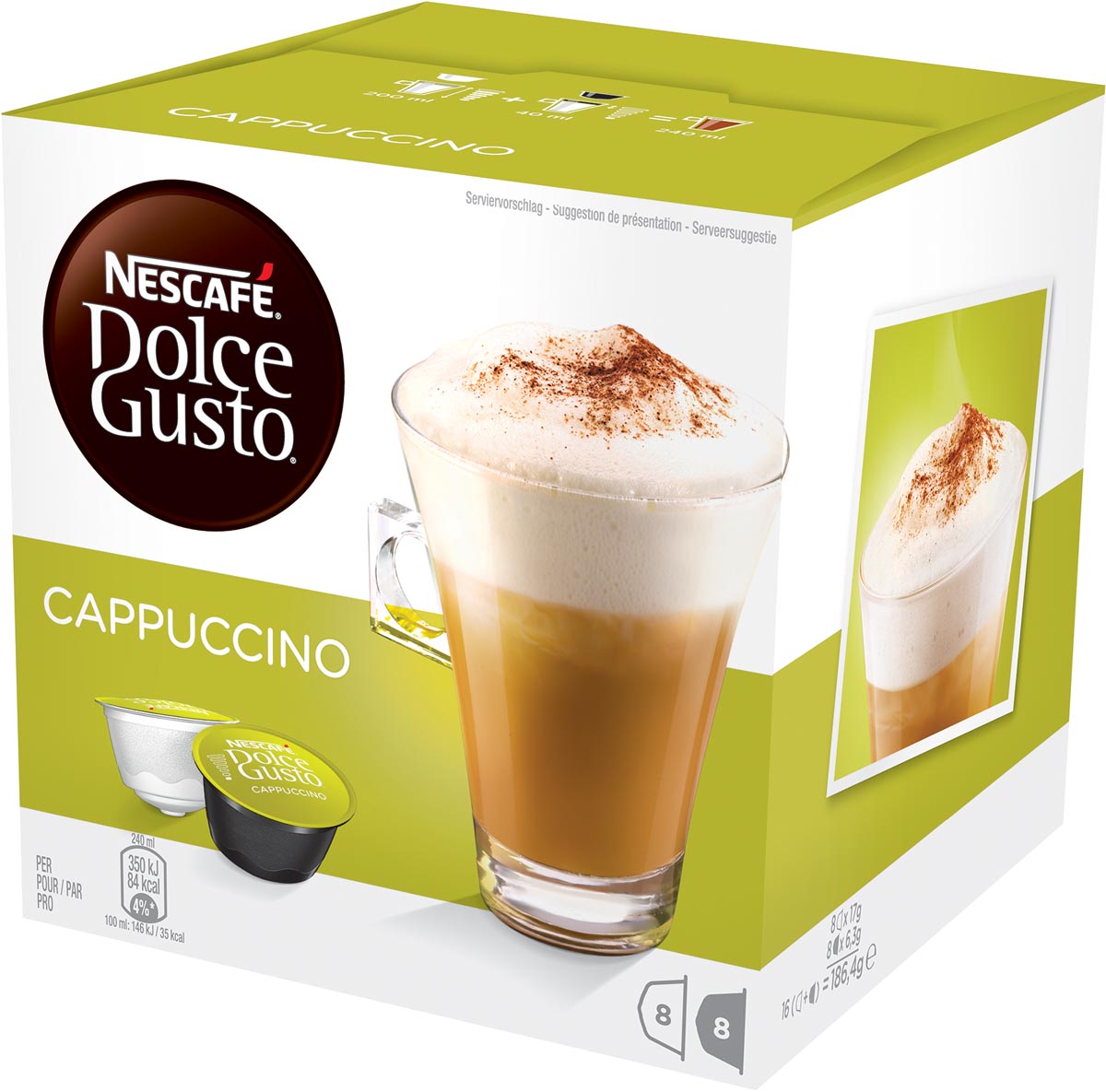 Nescafe Dolce Gusto Koffiepads Cappucino Pak Van 16 Stuks huismerk kopen in de aanbieding