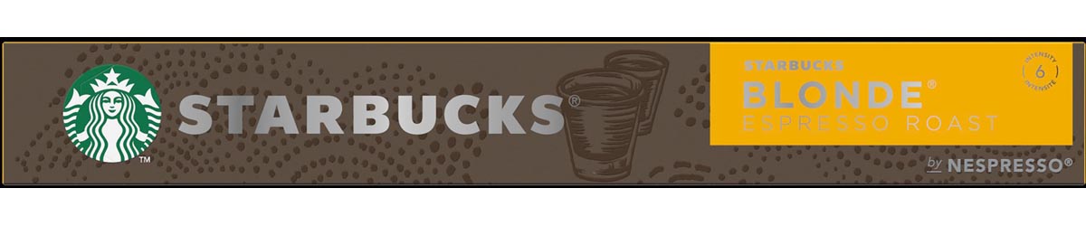 Starbucks by Nespresso koffiecapsules, blond espresso roast, pak van 10 stuks afbeelding