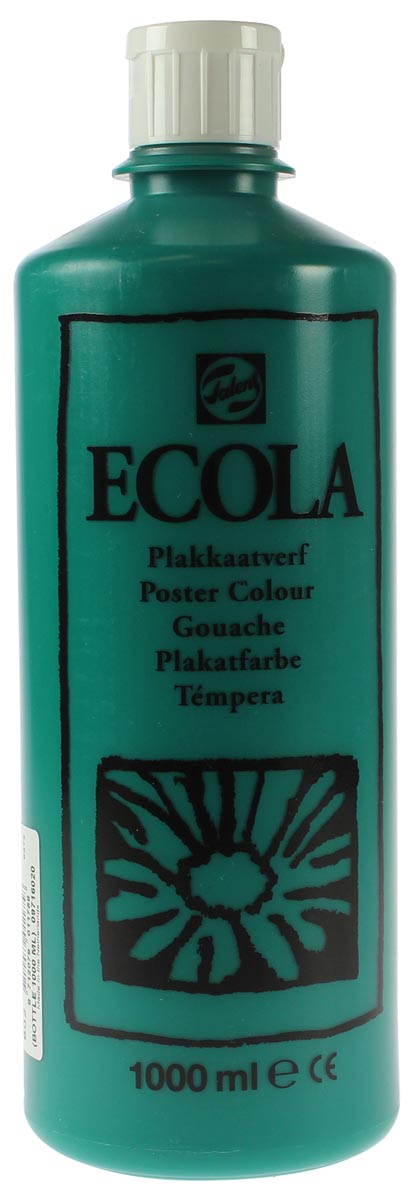 Talens Ecola plakkaatverf flacon van 1000 ml, donkergroen