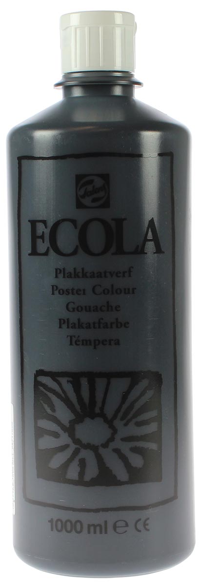 Talens Ecola gouache flacon de 1000 ml, noir