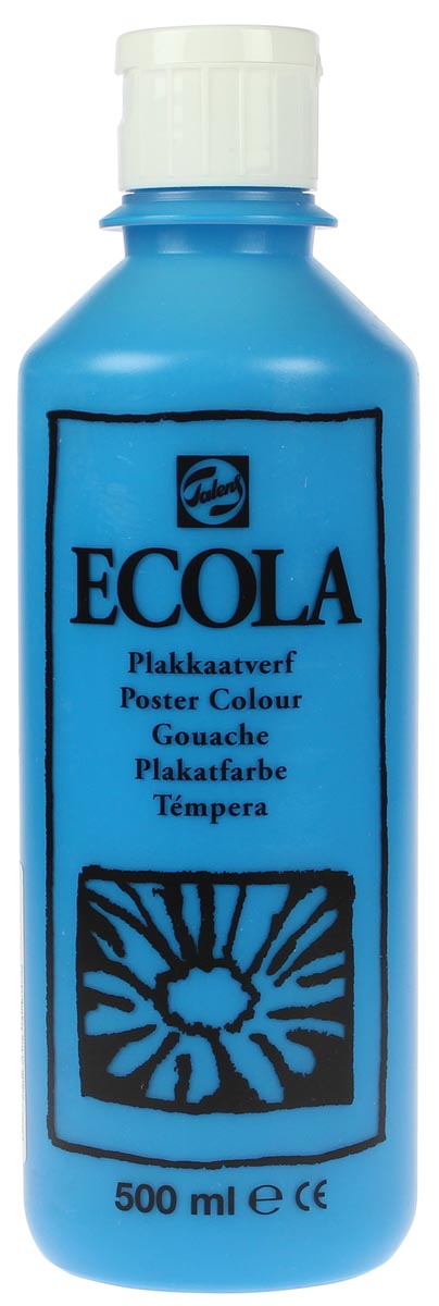 Talens Ecola plakkaatverf flacon van 500 ml, lichtblauw Talens Ecola plakkaatverf flacon van 500 ml, lichtblauw