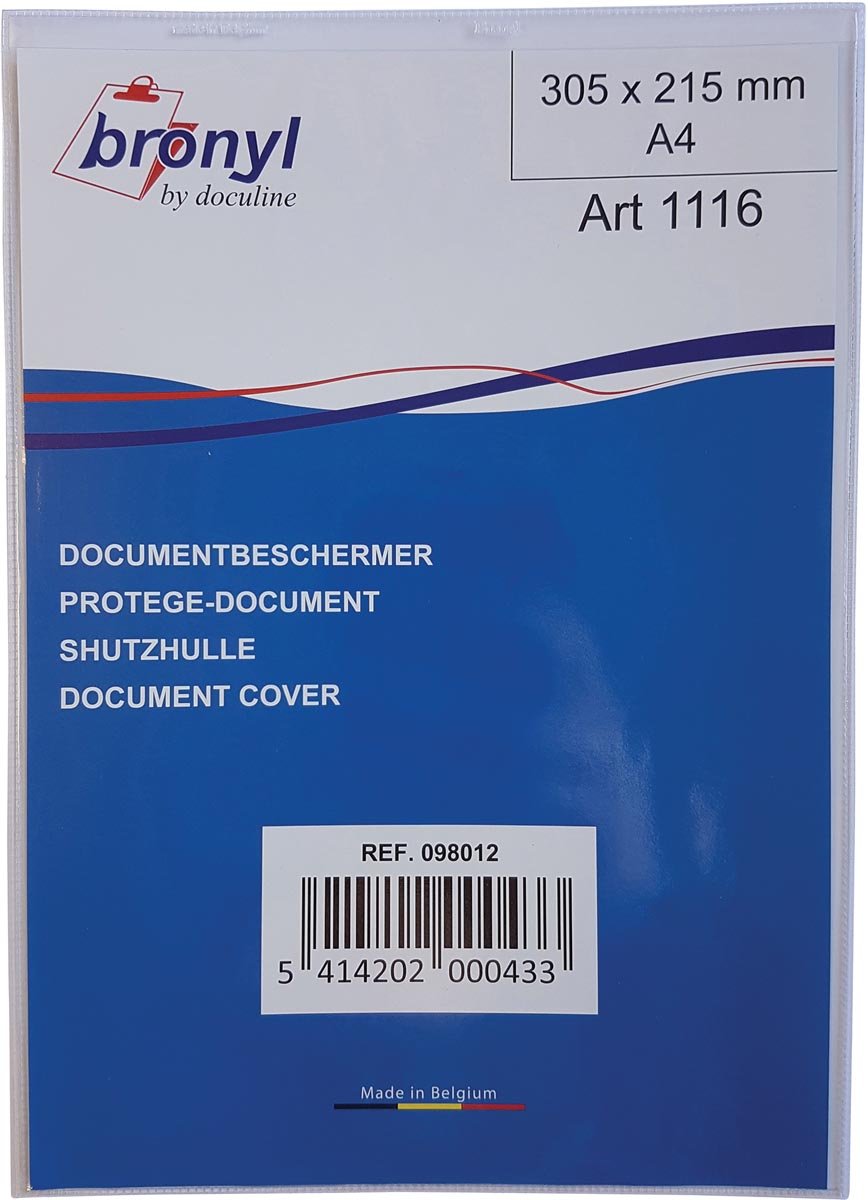 Bronyl U-mapje uit transparante PVC van 180 micron, ft A4 afbeelding