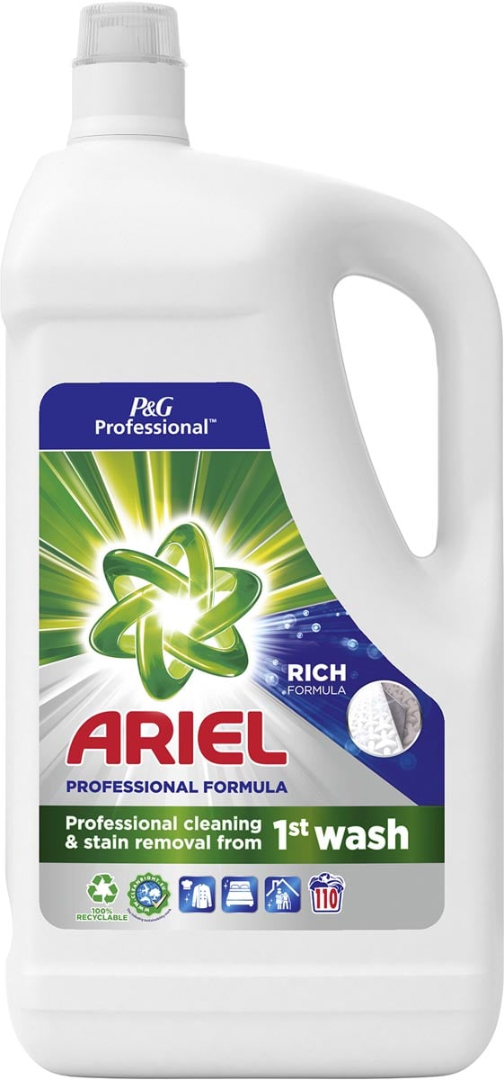 Ariel vloeibaar wasmiddel Regular, 110 wasbeurten, flacon van 4,95 liter Ariel vloeibaar wasmiddel Regular, 110 wasbeurten, flacon van 4,95 liter