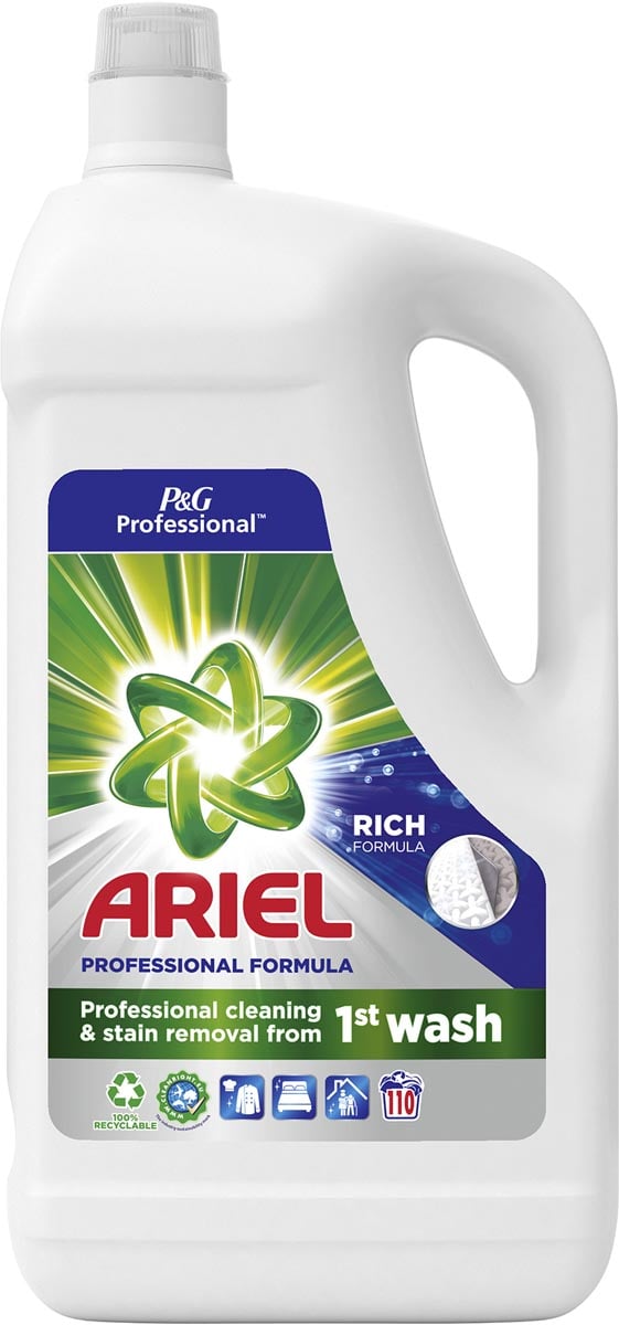 Afbeelding van Ariel vloeibaar wasmiddel Regular, 110 wasbeurten, flacon van 4,95 liter