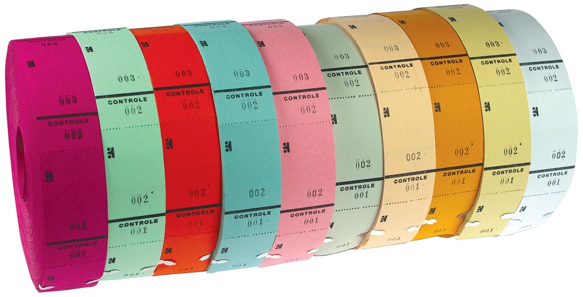 Ticketrollen geassorteerde kleuren