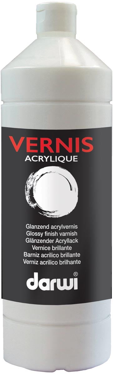 Darwi acrylvernis glanzend, flacon van 1000 ml