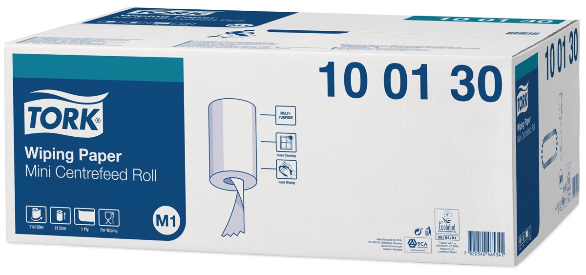 Tork Poetspapier Mini Centerfeed 1 Laags Systeem M1 Pak Van 11 Rollen huismerk kopen in de aanbieding