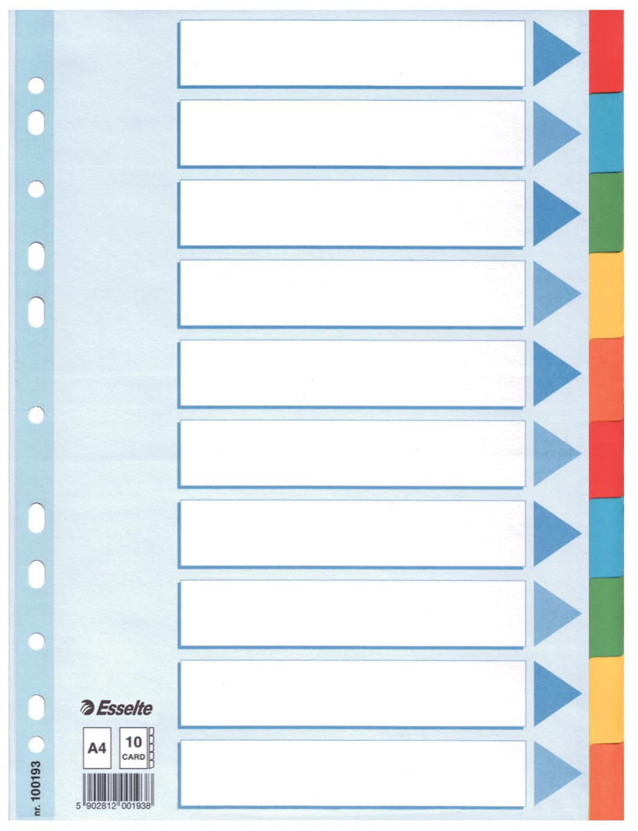 Esselte tabbladen 10 tabs afbeelding