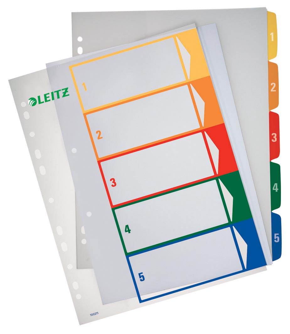 Leitz PC printbare Project Indexen 5 tabs afbeelding