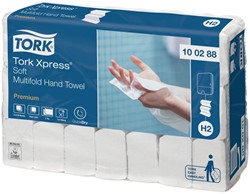 Tork papieren handdoeken Xpress, Soft, 2-laags, 110 vellen, systeem H2, pak van 21 stuks