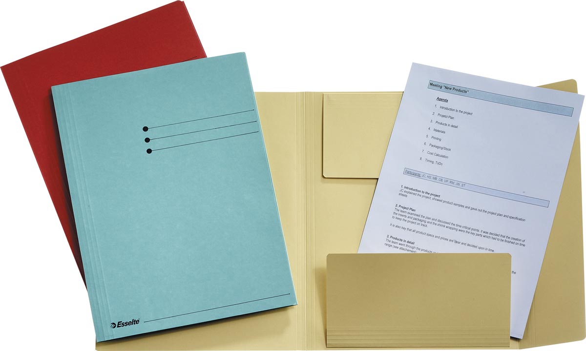 Esselte dossiermap geassorteerde kleuren, ft A4 afbeelding