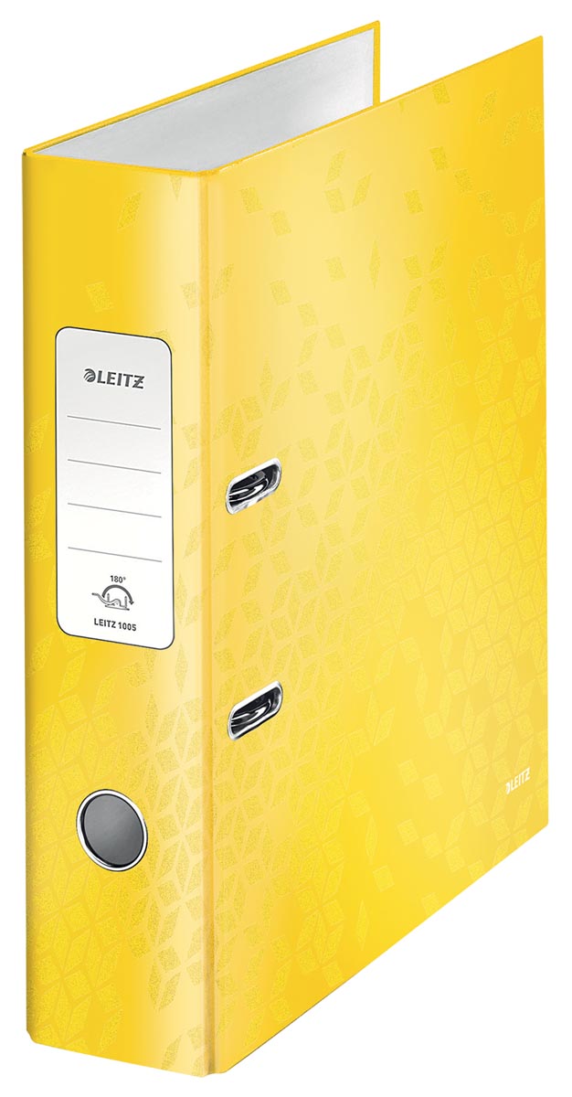 Leitz WOW ordner geel, rug van 8,0 cm afbeelding