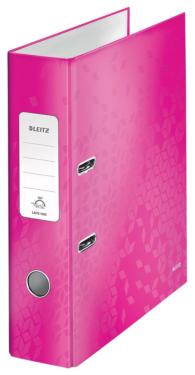 Leitz WOW ordner roze, rug van 8,0 cm afbeelding