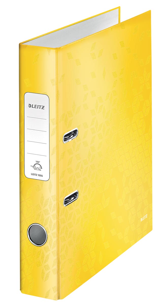 Leitz WOW ordner geel, rug van 5,2 cm afbeelding