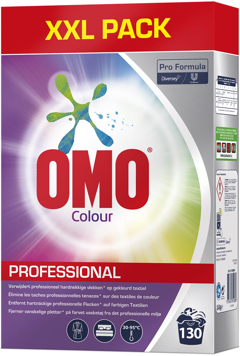Omo Professional Pro Formula Colour waspoeder, XXL pak, 130 wasbeurten