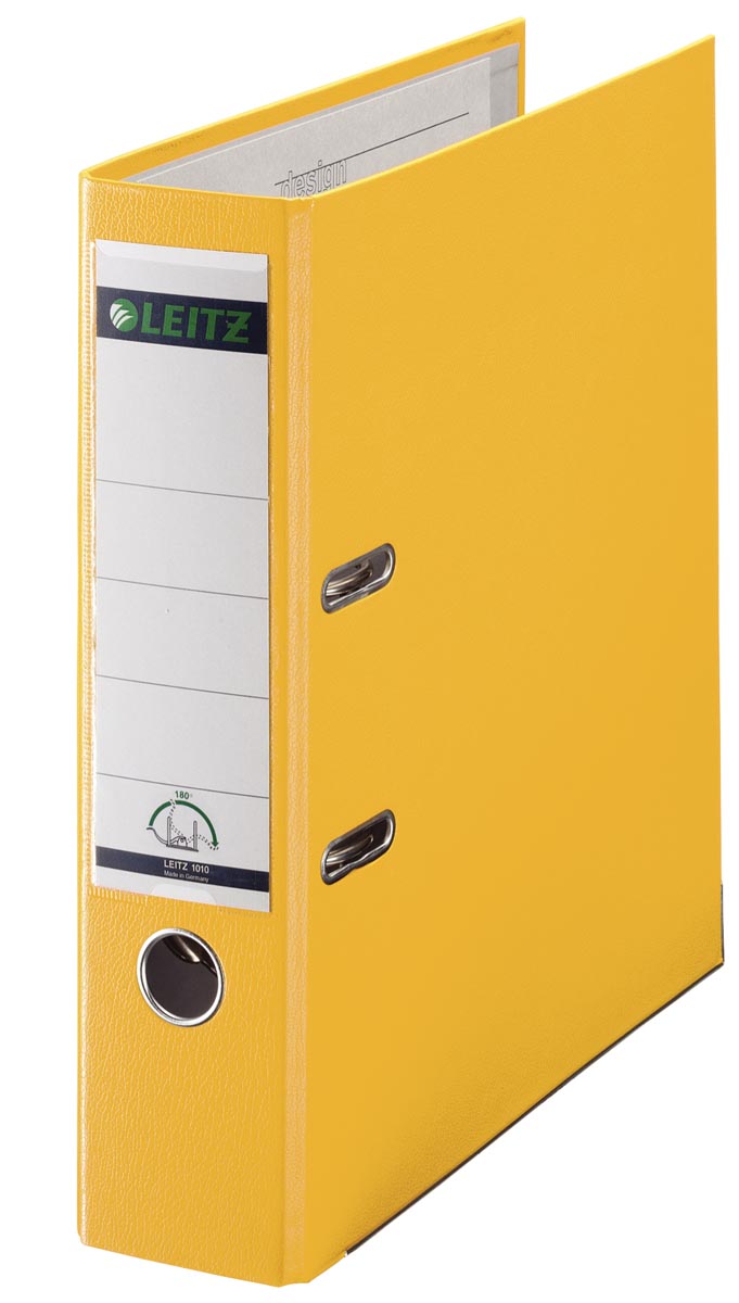 Leitz 180° ordner, A4, uit PP, rug van 8 cm, geel afbeelding