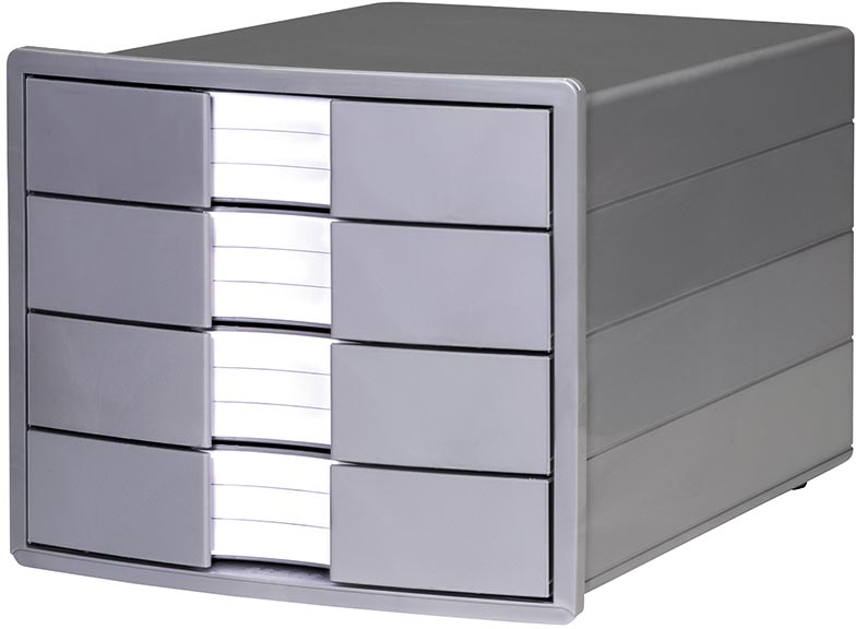 Ladenblok Impuls Karma, 4 gesloten laden, eco-grijs Ladenblok Impuls Karma, 4 gesloten laden, eco-grijs