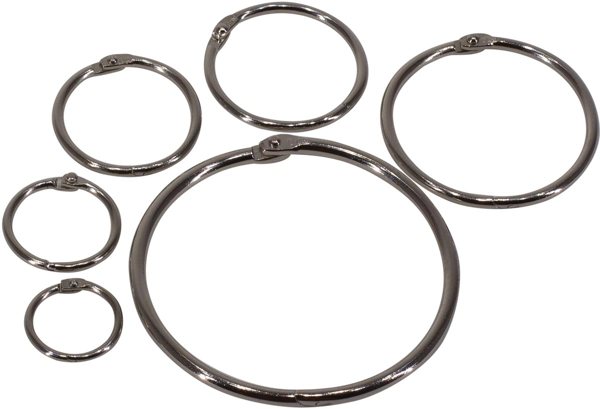 QUARKZMAN 200 stuks open ringen, 16 mm metalen ring