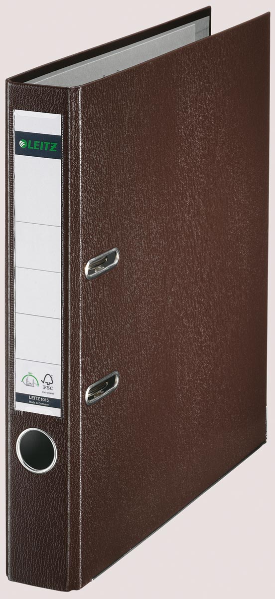 Leitz ordner bruin, rug van 5 cm