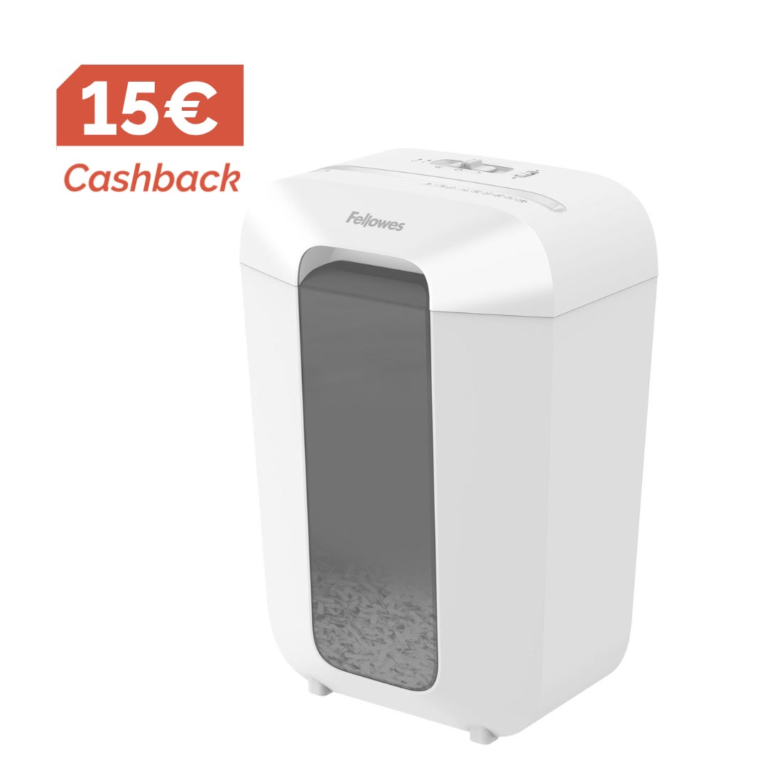 Fellowes papierversnipperaar LX70 - 11 vel - 18L - P4 - wit