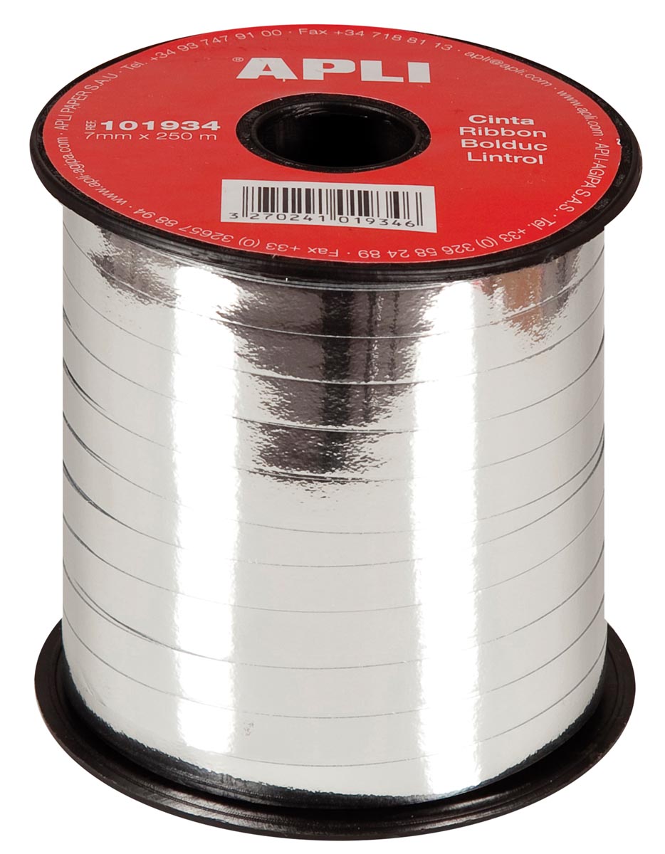 Apli sierlint 7 mm x 250 m, zilver afbeelding