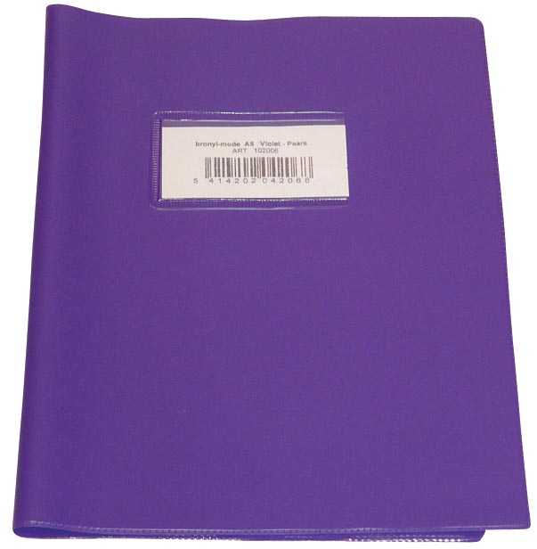 Bronyl schriftomslag ft 16,5 x 21 cm (schrift), paars