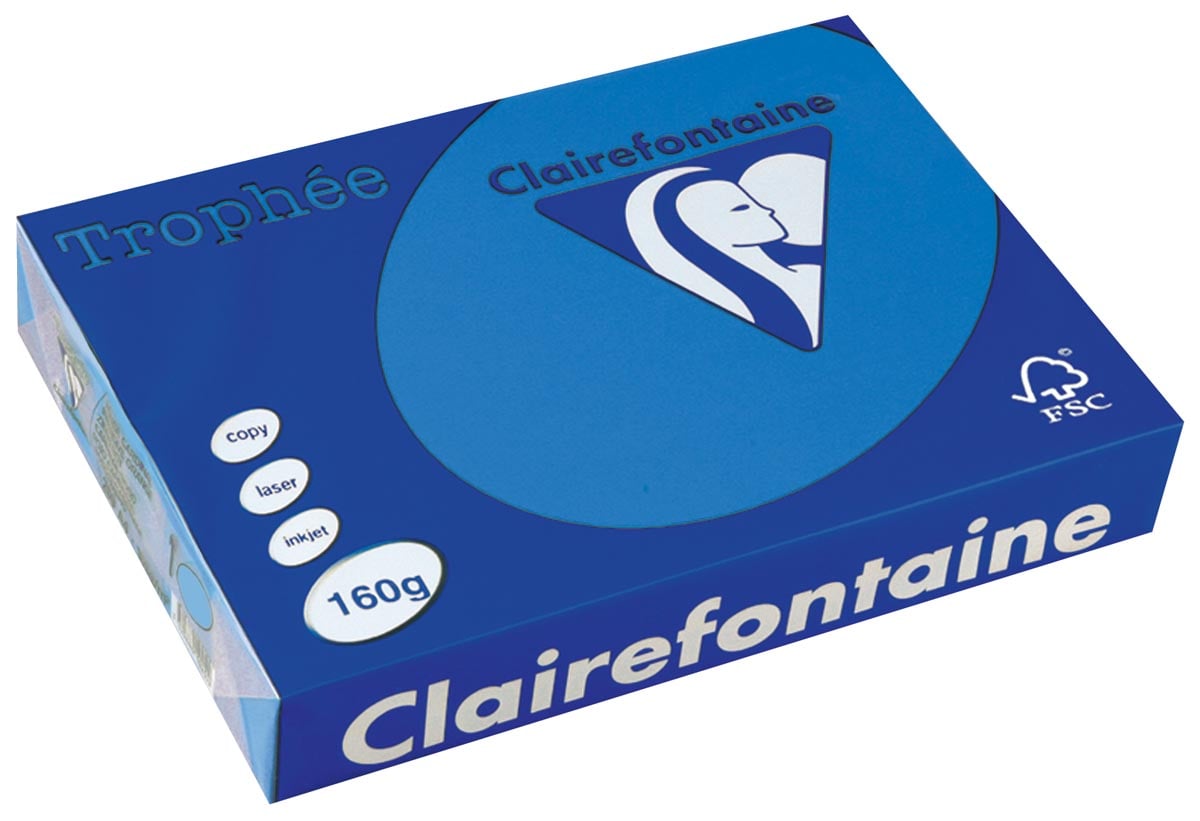 Clairefontaine TrophÃÂ©e Intens gekleurd papier A4 160 g 250 vel turkoois