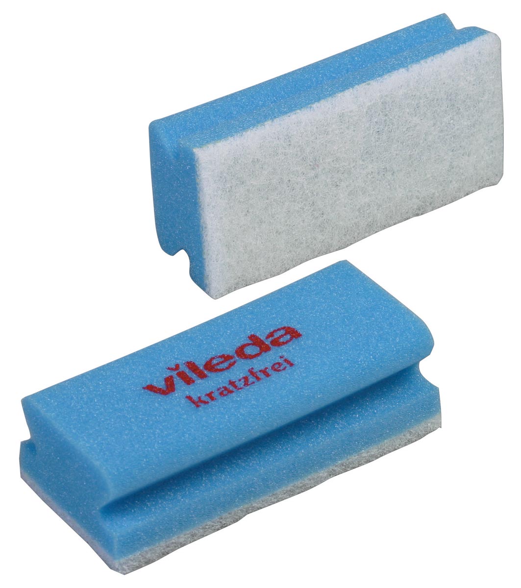 Vileda spons Glitzi Quattro, blauw, pak van 10 stuks afbeelding