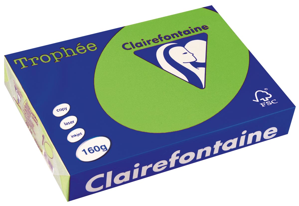 Clairefontaine Trophée Intens gekleurd papier A4 160 g 250 vel grasgroen