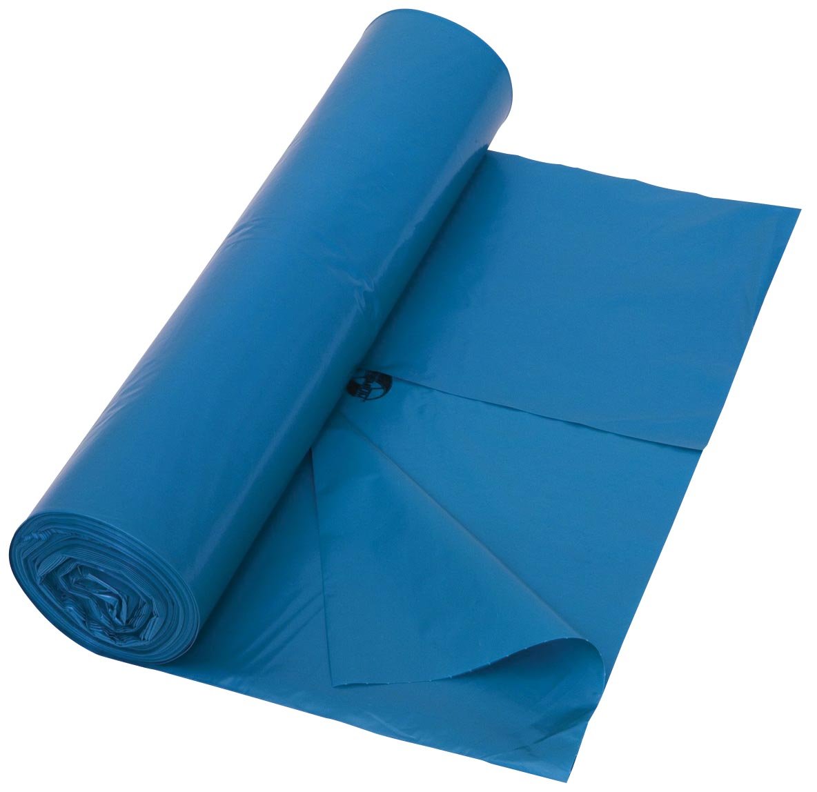 Vuilniszak 45 micron, ft 80 x 100 cm, blauw, rol van 25 stuks