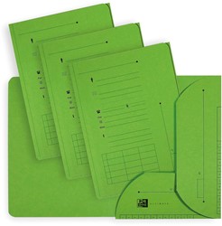 OXFORD Ultimate dossiermap, formaat A4, uit karton, met 2 kleppen, pak van 25 stuks, groen