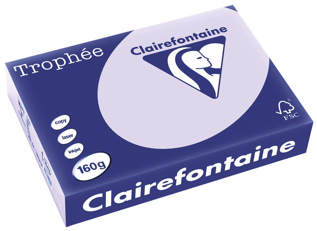 Clairefontaine TrophÃÂ©e Pastel gekleurd papier A4 160 g 250 vel lila