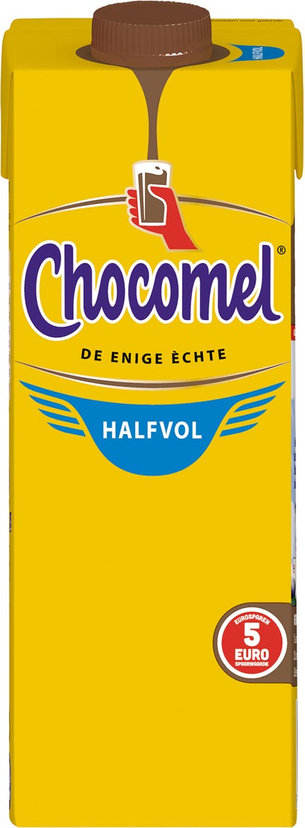 Chocomel chocolademelk, pak van 1 liter, halfvol