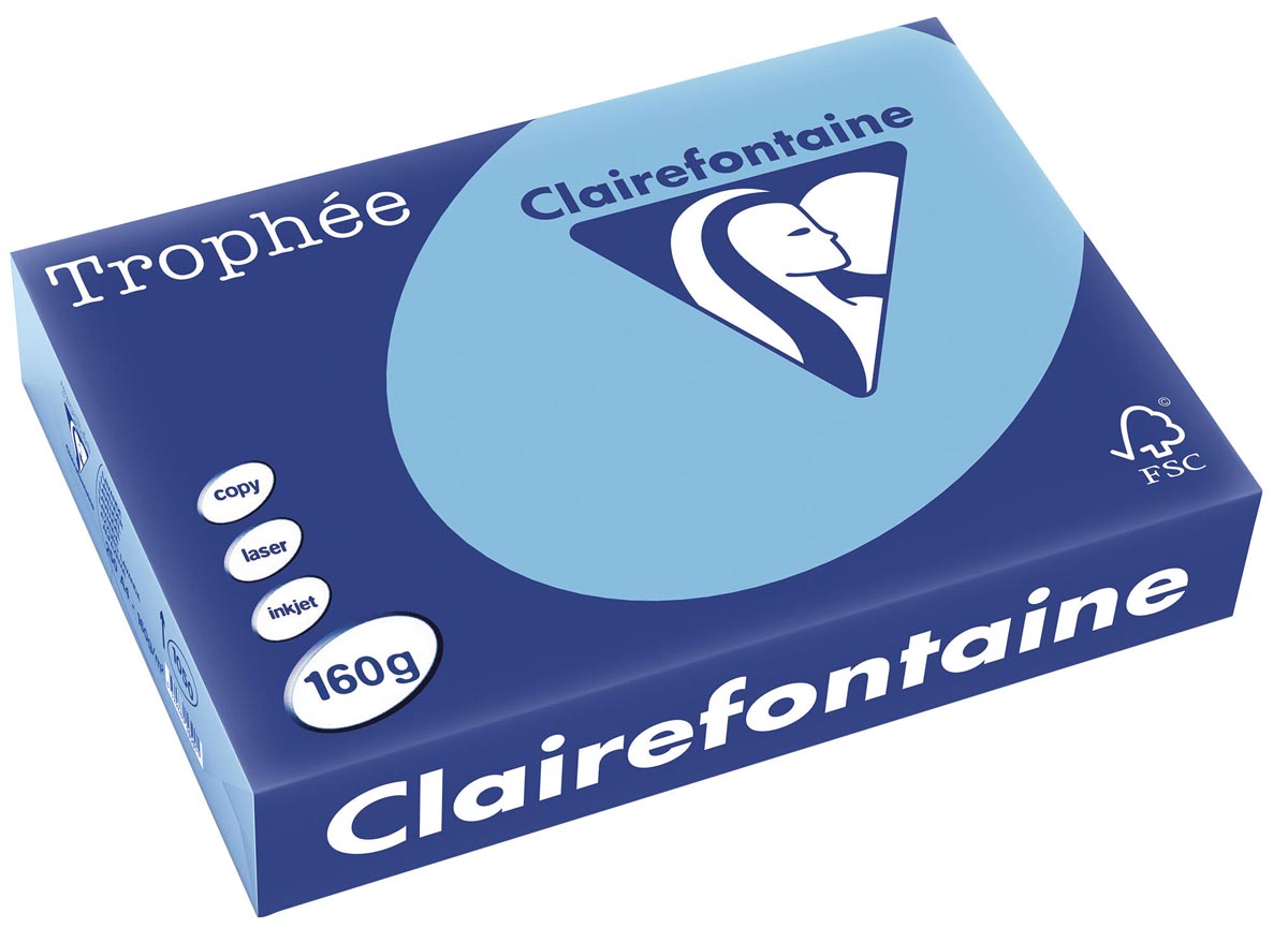 Clairefontaine TrophÃÂ©e Pastel gekleurd papier A4 160 g 250 vel lavendelblauw